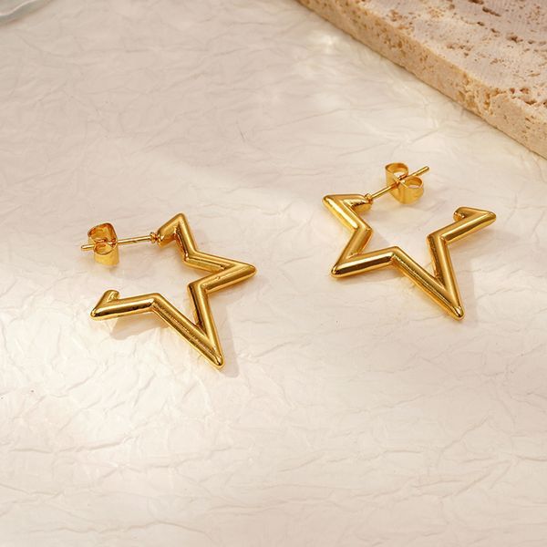 Women's Five-pointed Star Stainless Steel Earrings