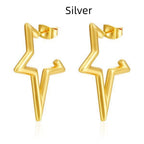 Women's Five-pointed Star Stainless Steel Earrings