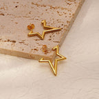 Women's Five-pointed Star Stainless Steel Earrings