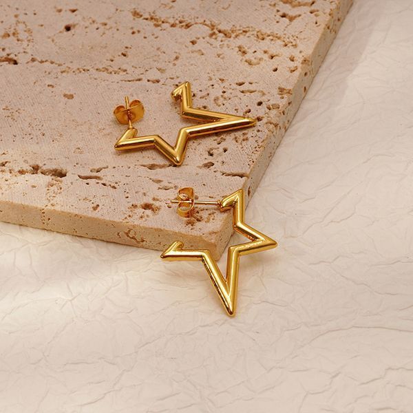 Women's Five-pointed Star Stainless Steel Earrings