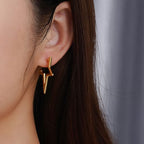 Women's Five-pointed Star Stainless Steel Earrings