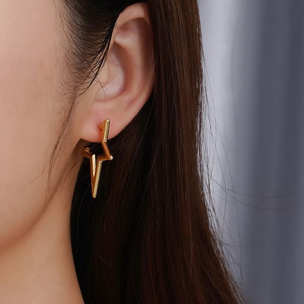 Women's Five-pointed Star Stainless Steel Earrings