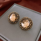 Women's Versatile Leisure Silver Needle Flower Earrings